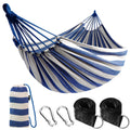 ANYOO Cotton Camping Hammock Portable with Tree Straps Holds 660lbs