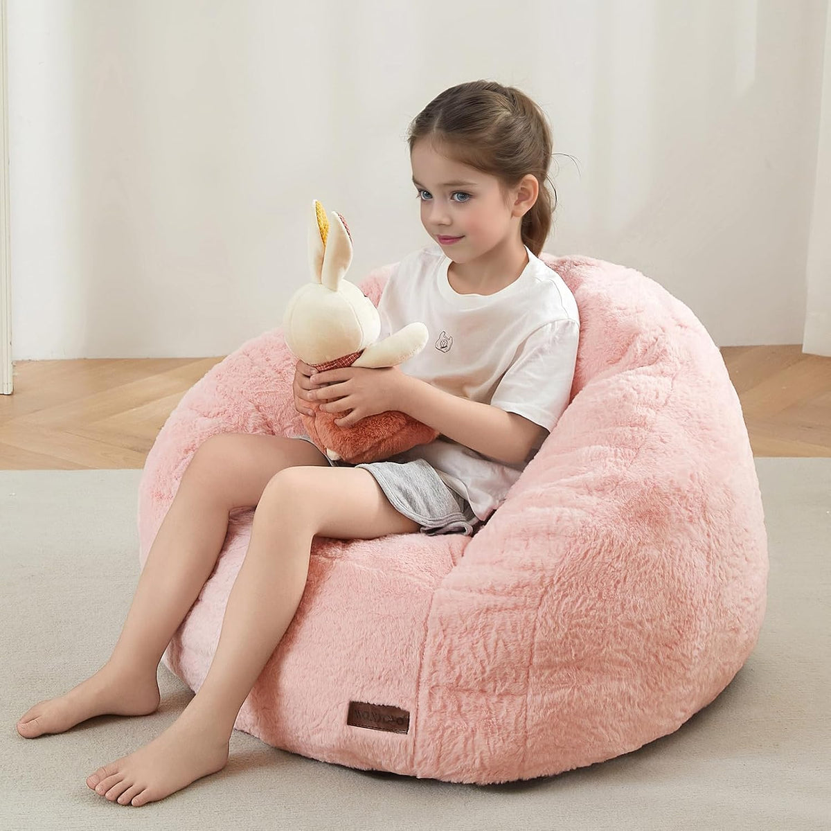 MAXYOYO Bean Bag Chair for Kids, Shell Shaped Bean Bag Sofa Floor Sofa
