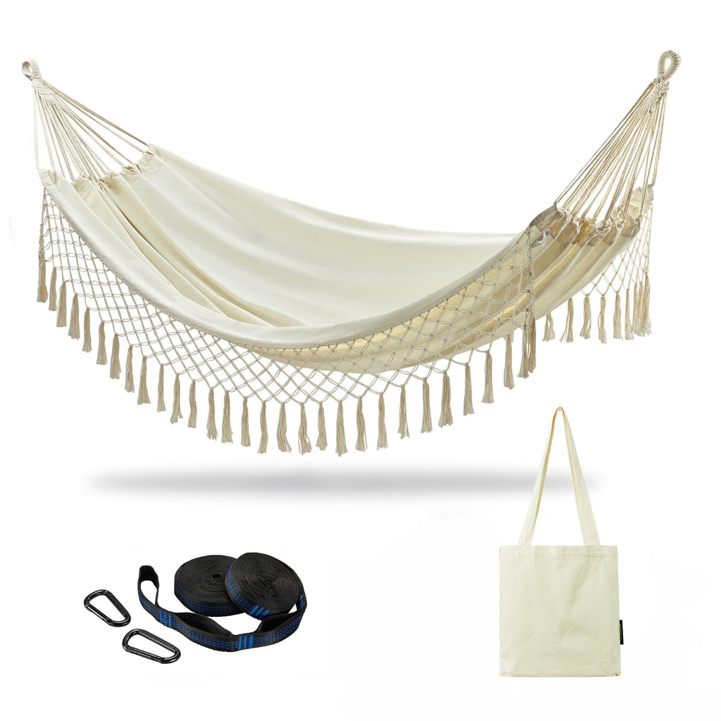 Brazilian Double Hammock with Tree Straps, Extra Large, 450 lbs Capacity