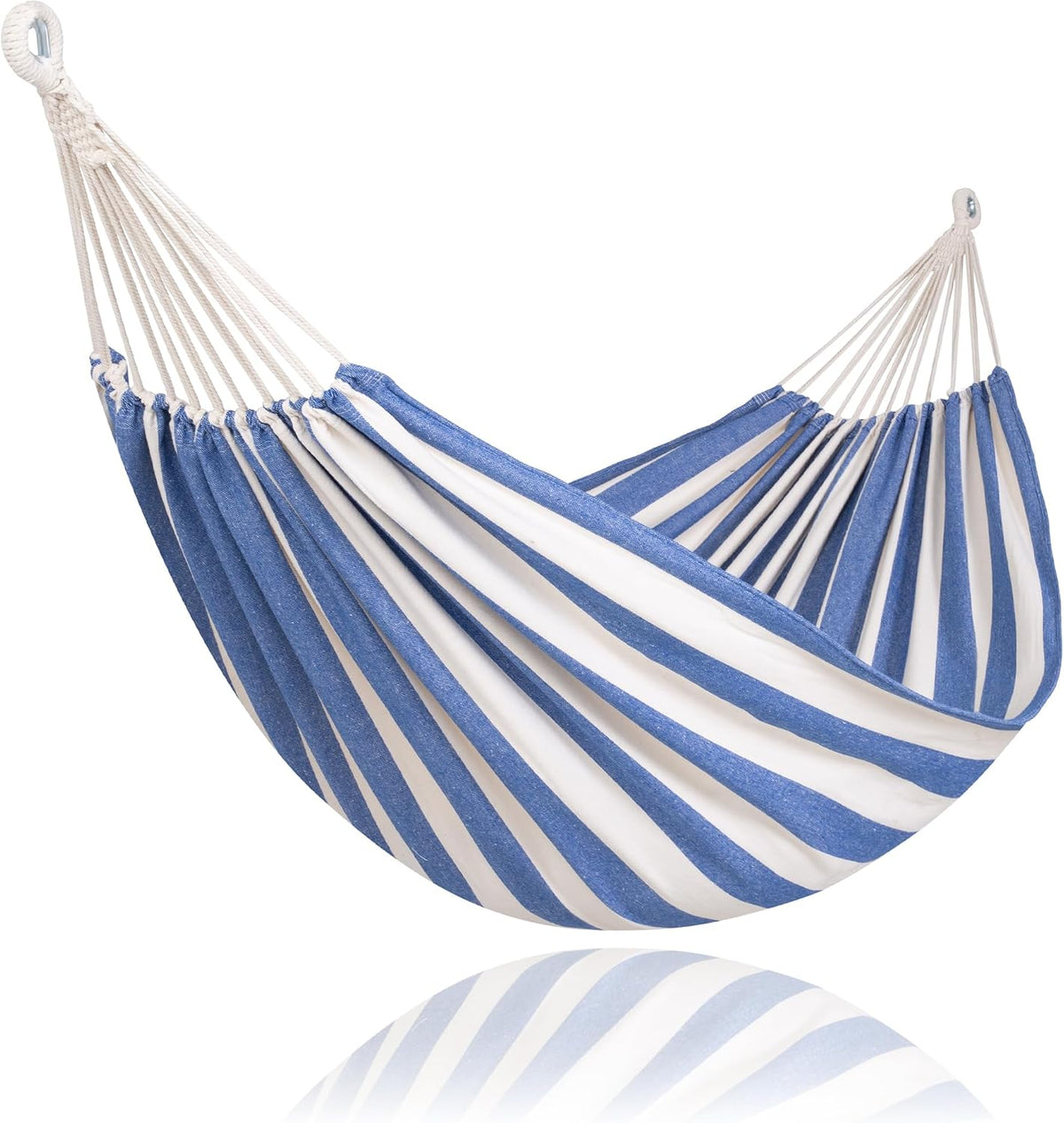 SUNCREAT Long Replacement Hammock Two Person for Stand, Blue White Stripes