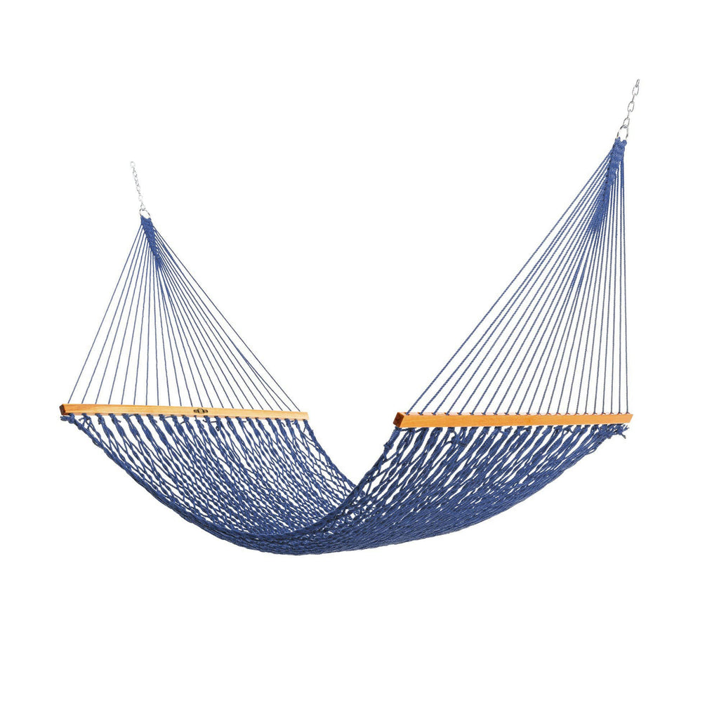 Original Pawleys Island Large Oatmeal DuraCord Rope Hammock – 13 ft. x 55 in., 2-Person, 450 lb Capacity, Oak Spreader Bar, Zinc-Plated Hardware, Handcrafted in the USA