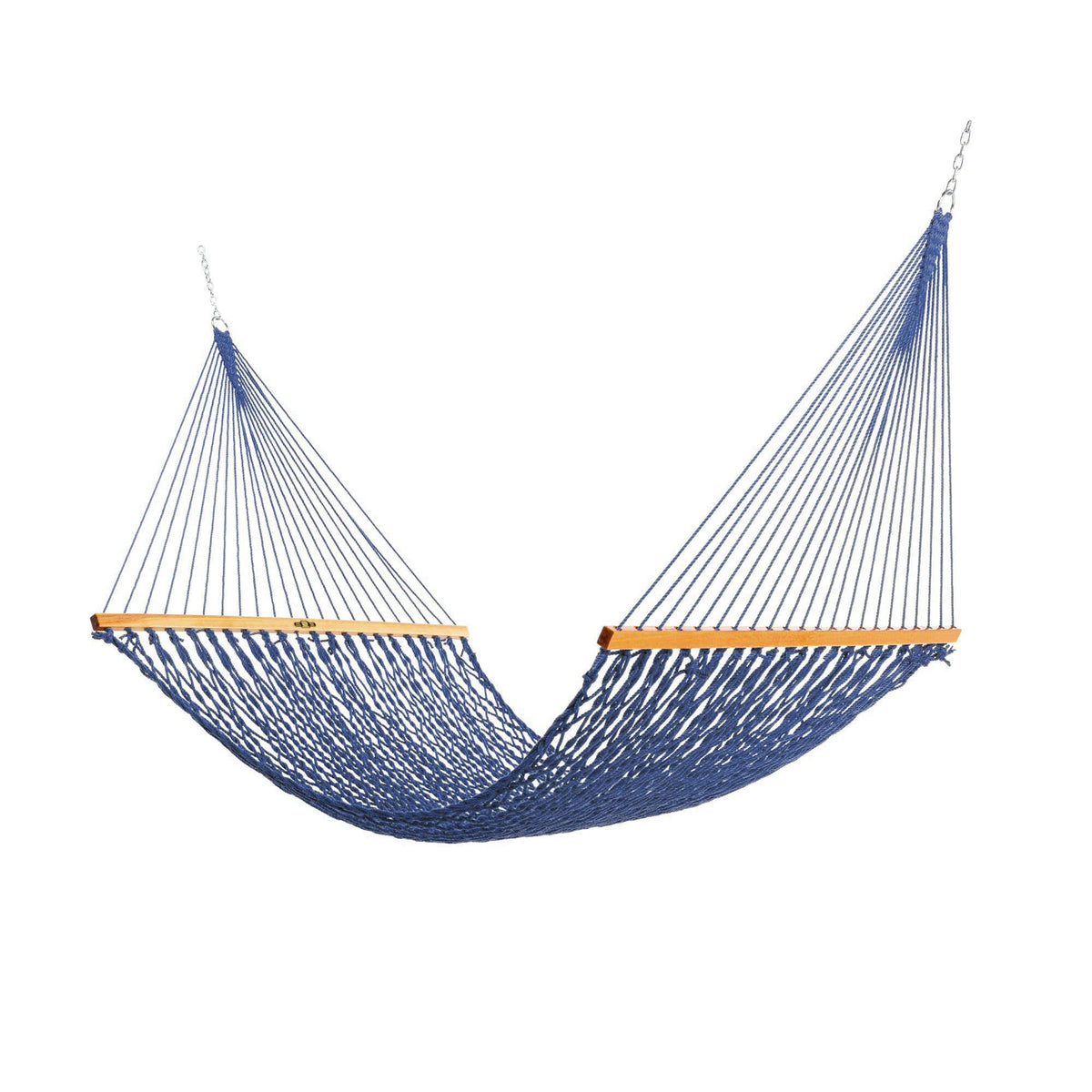 Original Pawleys Island Large Oatmeal DuraCord Rope Hammock – 13 ft. x 55 in., 2-Person, 450 lb Capacity, Oak Spreader Bar, Zinc-Plated Hardware, Handcrafted in the USA