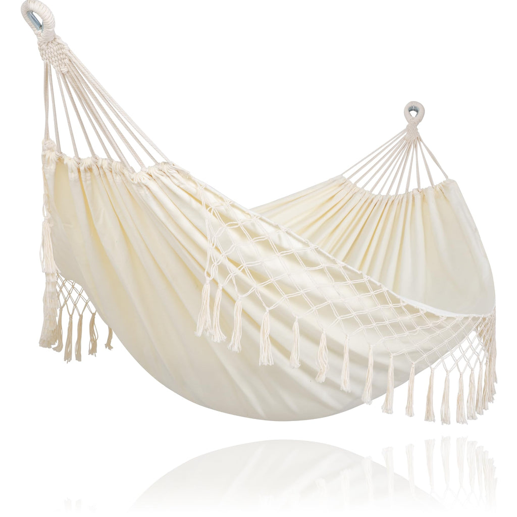 SUNCREAT Long Replacement Hammock Two Person for Stand, Blue White Stripes