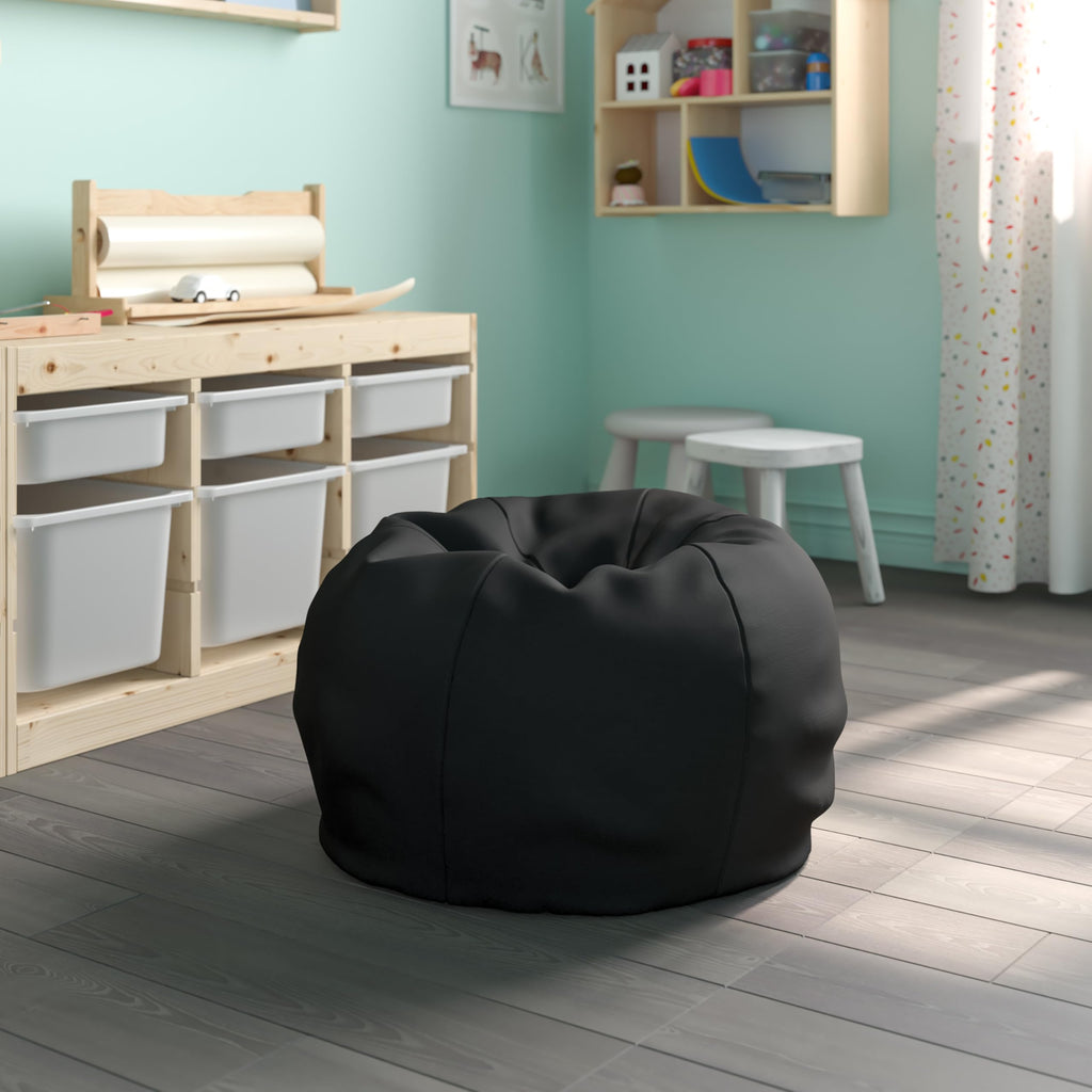 EMMA + OLIVER Gray Small Camouflage Bean Bag Chair