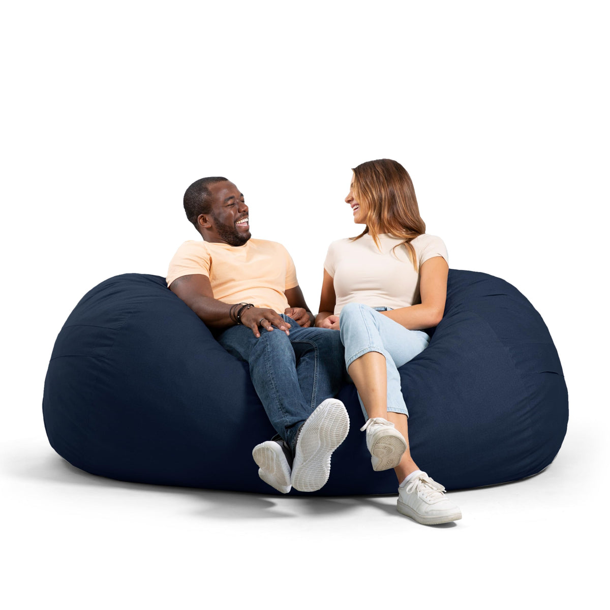 Big Joe Turnabout 3-in-1 Convertible Kids Bean Bag Chair, Midnight Blue