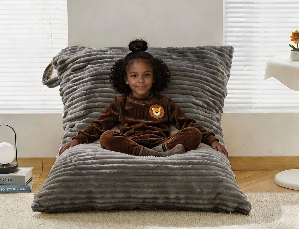 Stuffed Animal Storage Bean Bag Chair Cover (No Filler) Washable