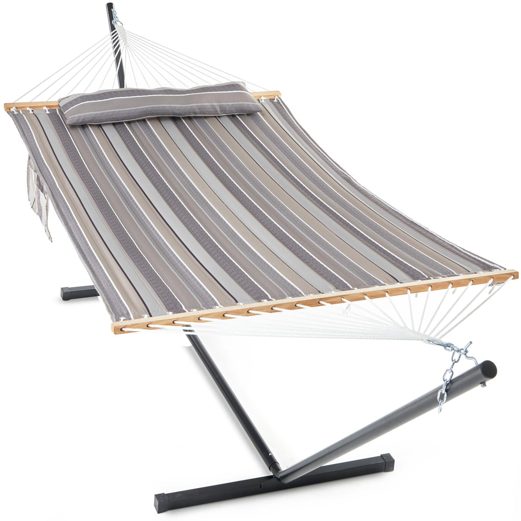 GAFETE 2 Person Hammock with Stand for Outside, Heavy Duty Steel Stand