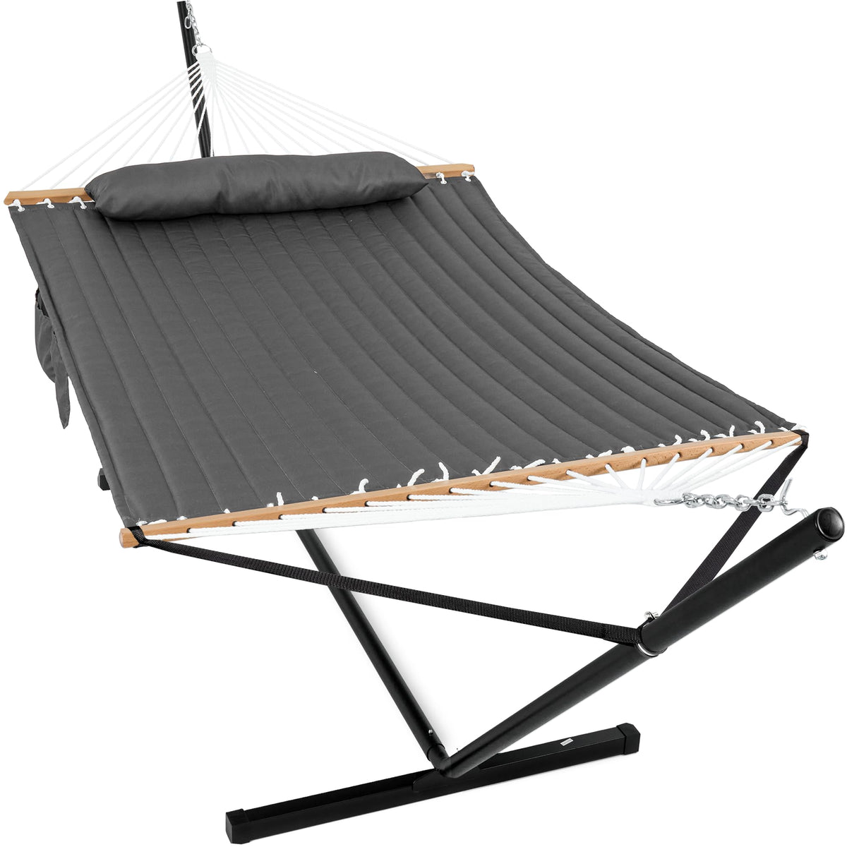 GAFETE 2 Person Hammock with Stand for Outside, Heavy Duty Steel Stand