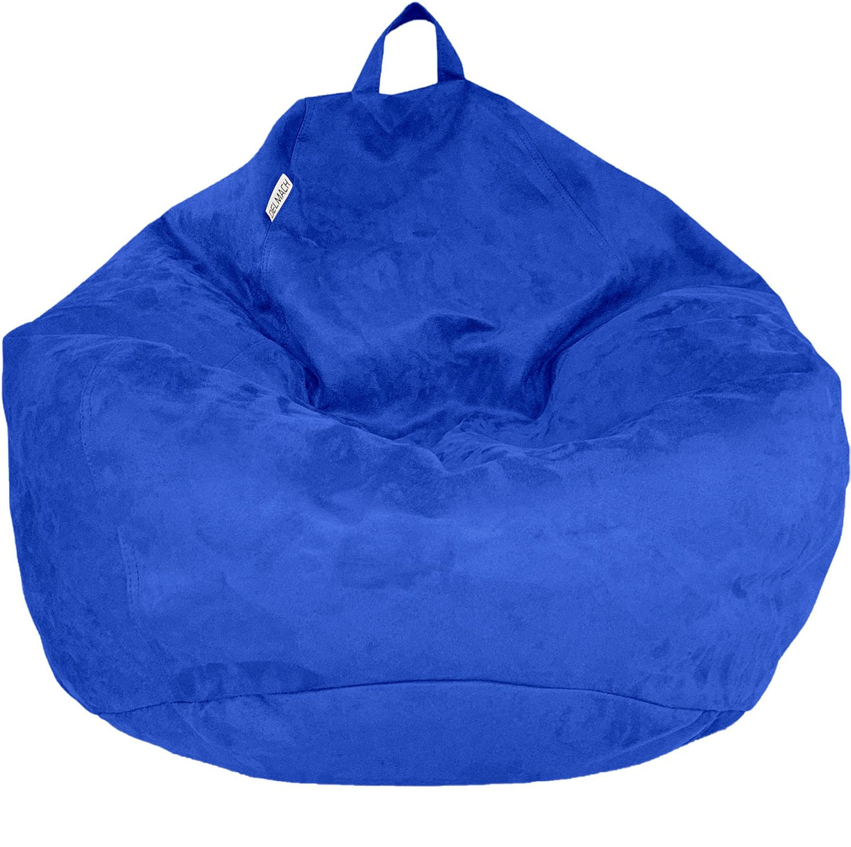 Bean Bag Stuffed Animal Storage Chair Cover (No Filler) for Kids and Adults. Extra Large Bird's Nest Beanbag Memory Foam Soft Premium (Navy Blue, 3 ft (Cover Only))
