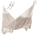 ZEAN Handwoven Hammock by Thick Cotton Rope XXL Two Person Hammock for Outside, Patio Backyard Garden 550LB Capacity