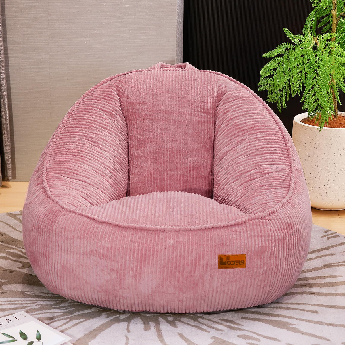 Bean Bag Chair, Cozy Fluffy Beanbag Chairs with Filler for Teens and Kids, Floor Lazy Sofa for Living Room Gaming & Reading (S-Darkgrey)