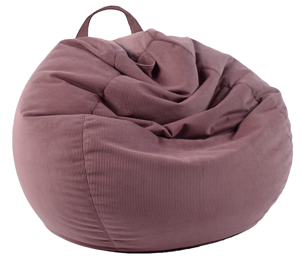 LPMOERA Stuffed Animal Storage Soft Bean Bag Chair Cover No Filler Caramel