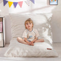 MAXYOYO Kids Bean Bag Chair, 3 in 1 Convertible Bean Bag Sofa with Removable Cover for Children, Soft Floor Lounger with Supportive Shredded Foam Filling, Floor Cushion Chair for Living Room, Playroom