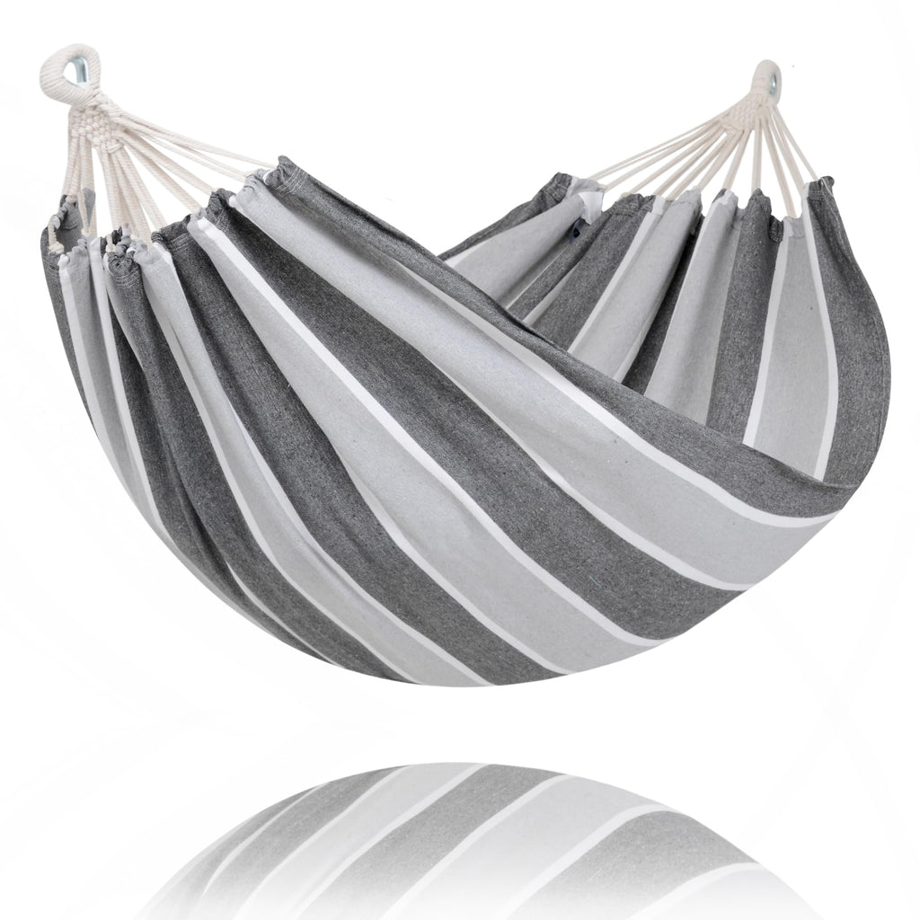 SUNCREAT Outdoor Double Hammock, Portable Tree Colorful Hammock, Colorful Stripes