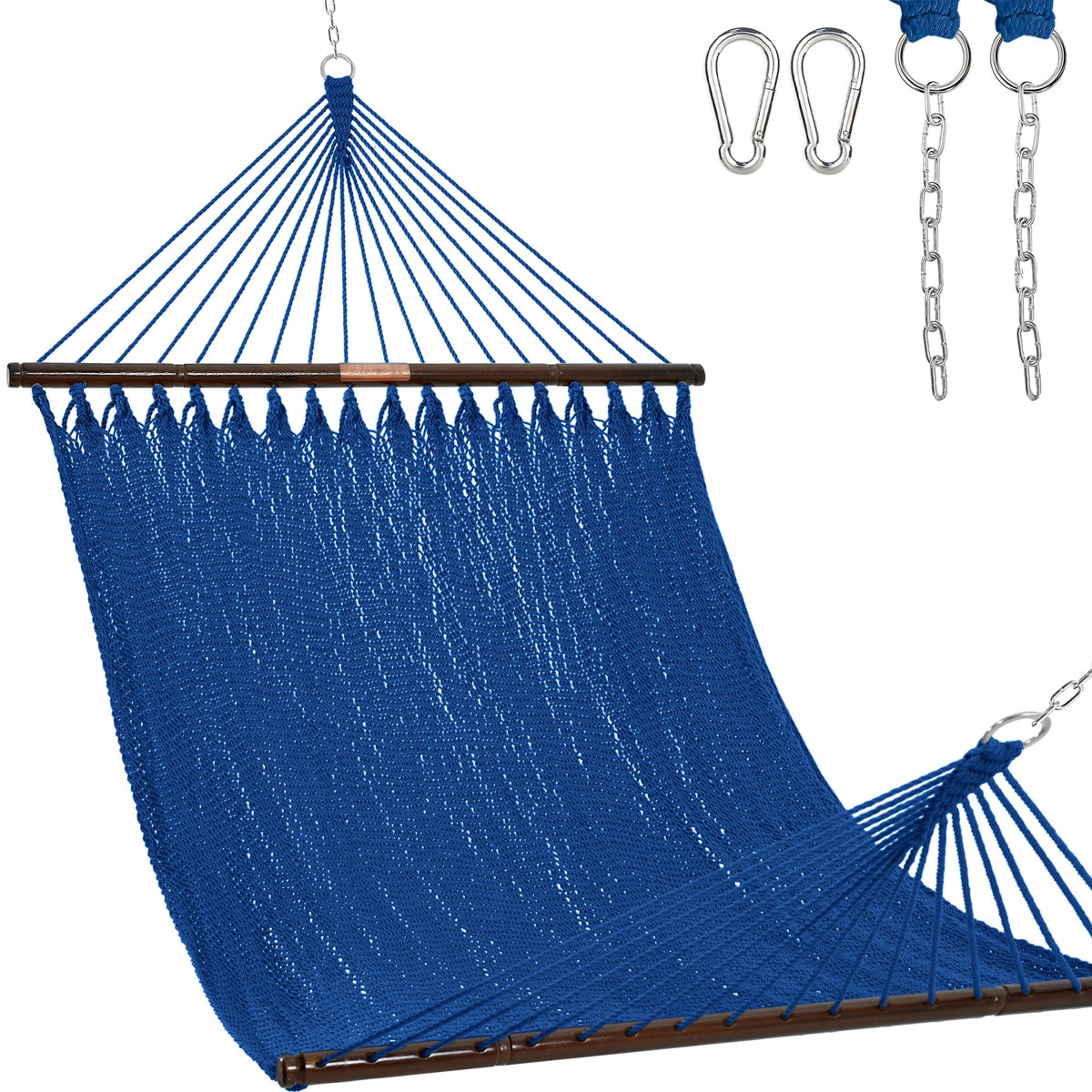 Lazy Daze 2 Person Caribbean Rope Hammock, Handwoven Double Hammock