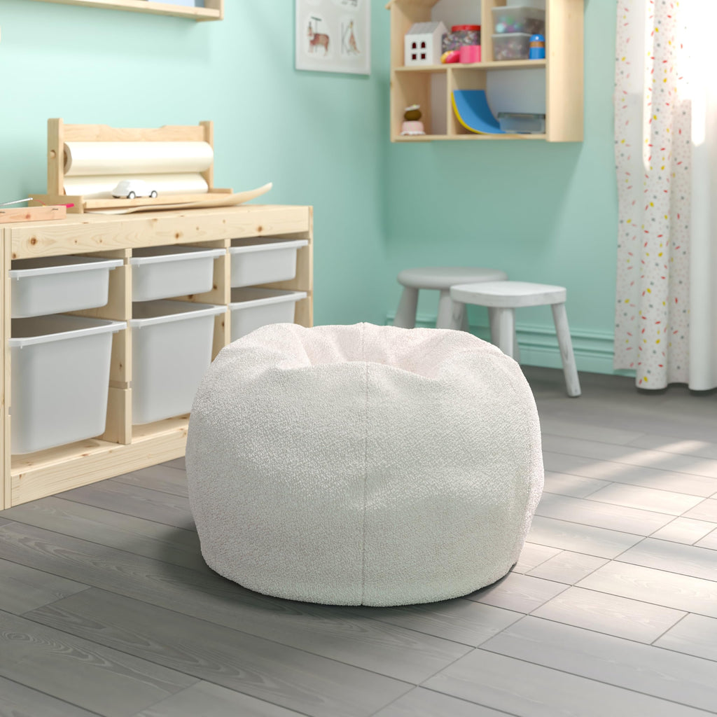 EMMA + OLIVER Gray Small Camouflage Bean Bag Chair