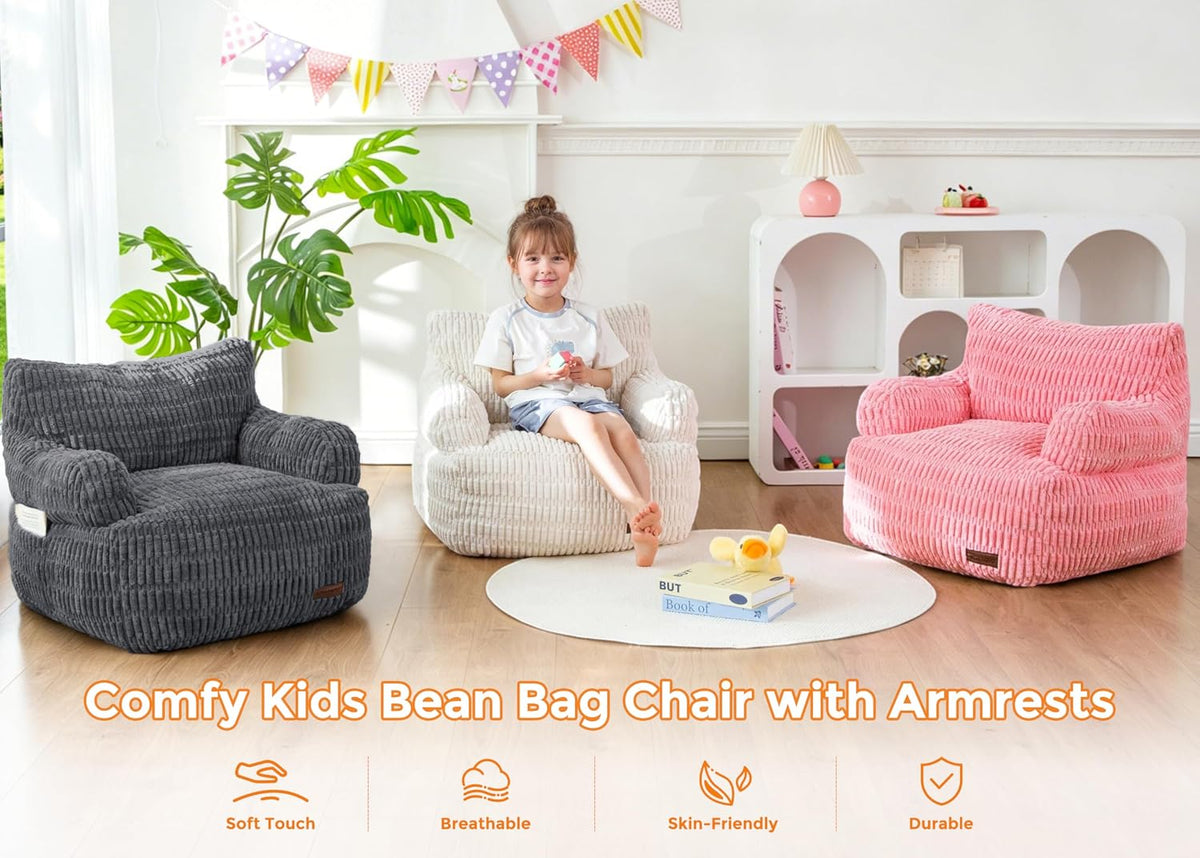 MAXYOYO Kids Bean Bag Chair, Comfy Bean Bag Sofa with Filler