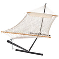 SUNCREAT Double Outdoor Hammock with Stand, Carrying Bag, Dark Gray