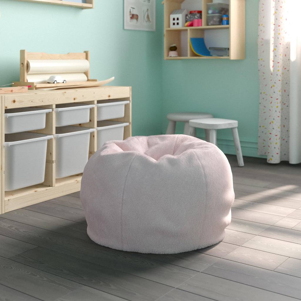 EMMA + OLIVER Gray Small Camouflage Bean Bag Chair