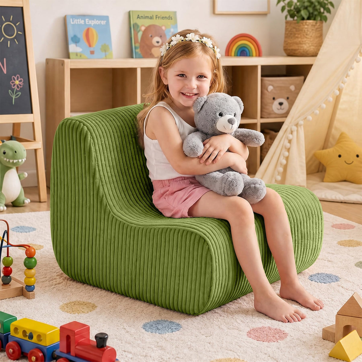 DAICO Kids Bean Bag Chair, Comfy Bean Bag Sofa for Gaming & Reading