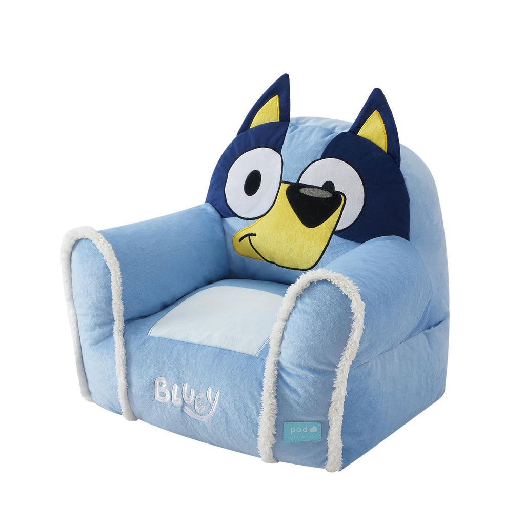Disney Stitch Figural Bean Bag Sofa Chair with Armrests, Soft & Comfortable Kids Lounge Chair for Bedroom & Playroom, Ages 3+