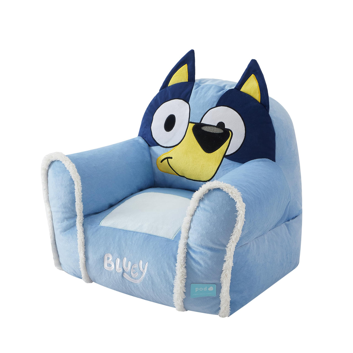 Disney Stitch Figural Bean Bag Sofa Chair with Armrests, Soft & Comfortable Kids Lounge Chair for Bedroom & Playroom, Ages 3+