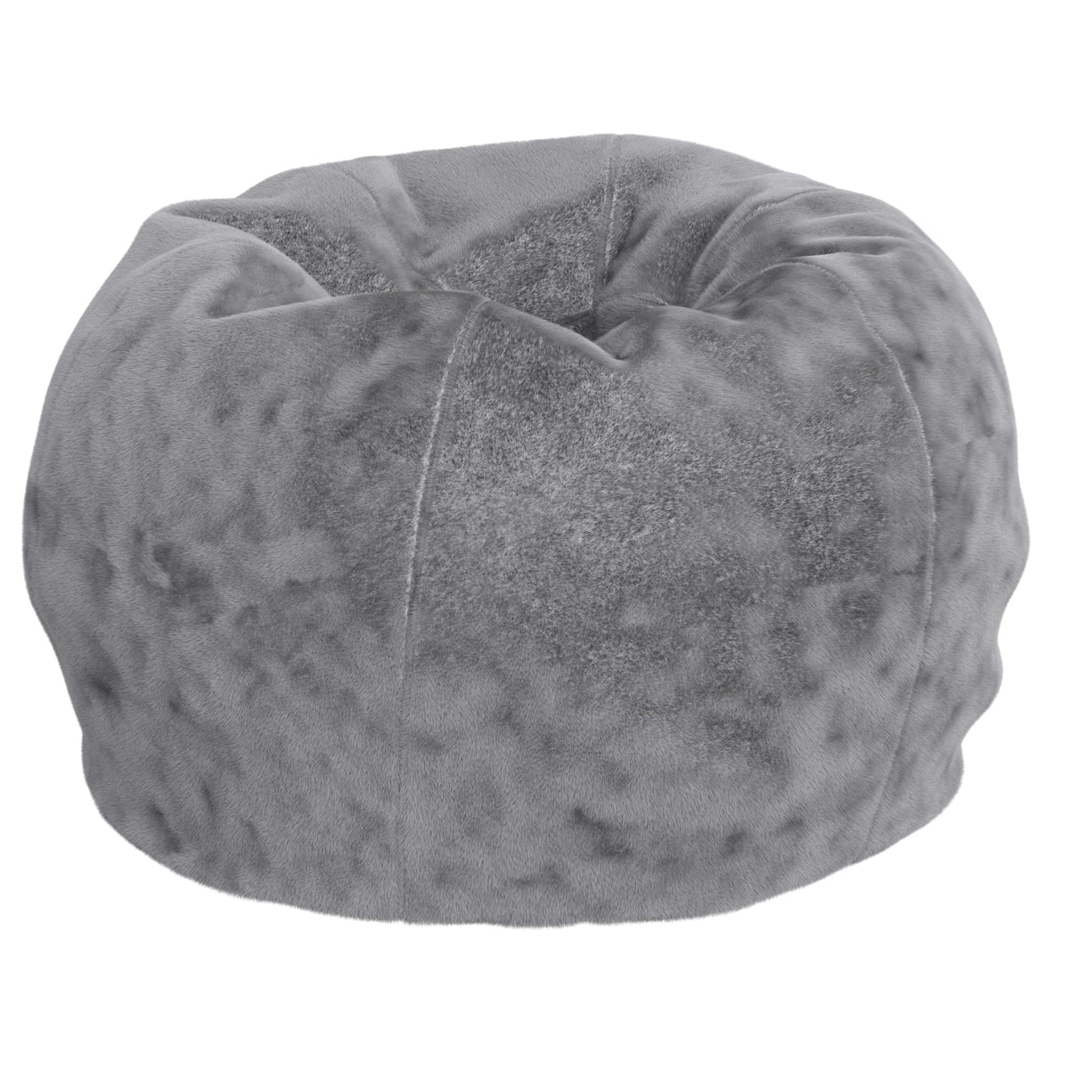 Flash Furniture Faux Sherpa Small Refillable Bean Bag Chair, Natural