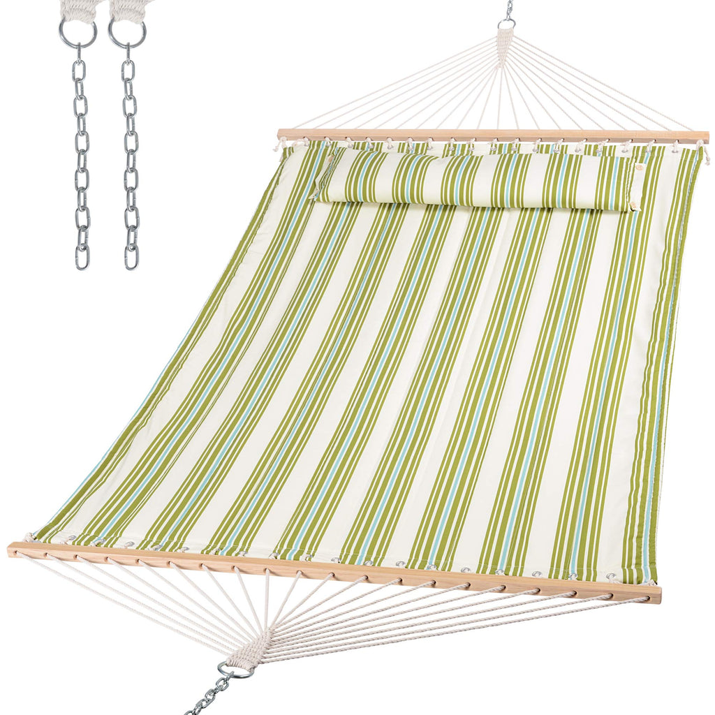 SUNCREAT Heavy Duty 2 Person Hammock for Indoor, Outdoor, Gray