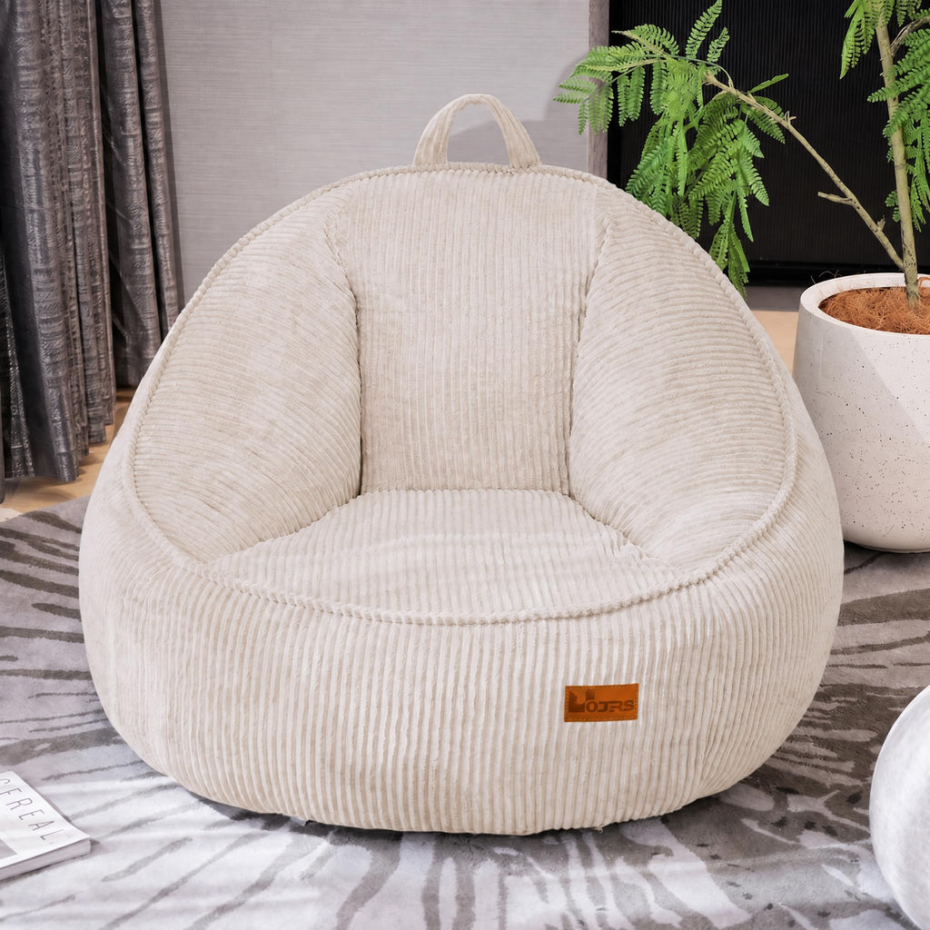 Bean Bag Chair, Cozy Fluffy Beanbag Chairs with Filler for Teens and Kids, Floor Lazy Sofa for Living Room Gaming & Reading (S-Darkgrey)