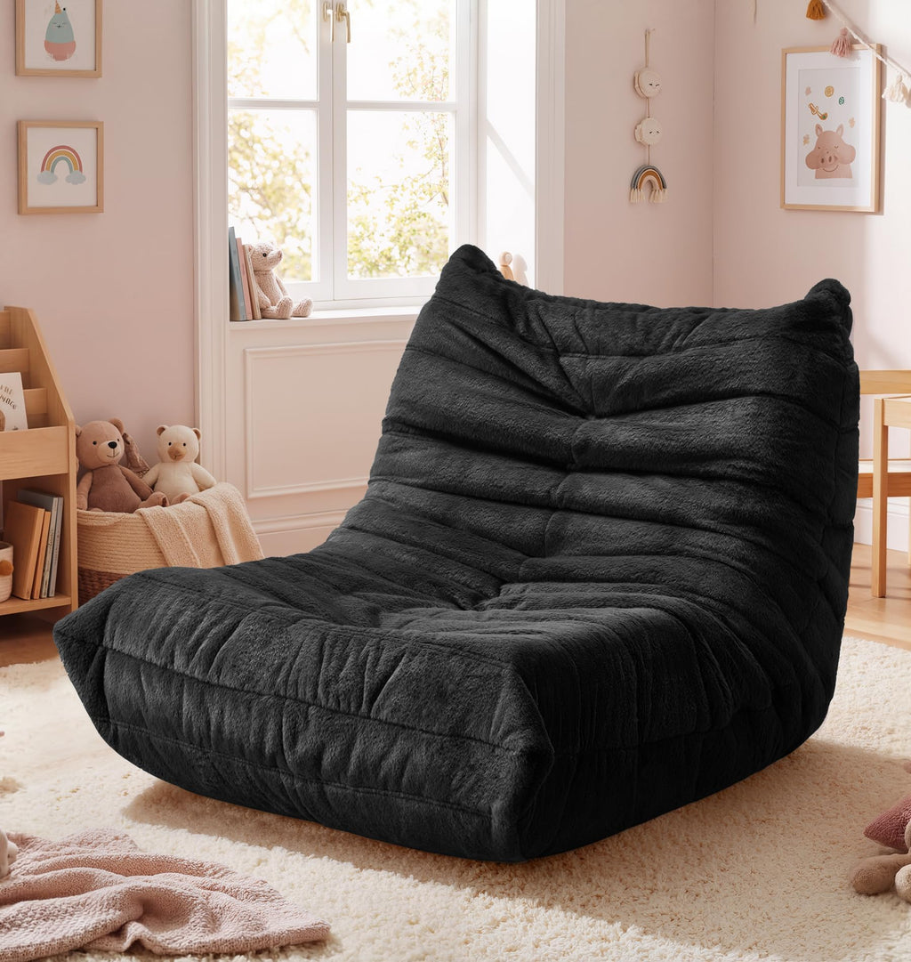 Hobestluk Kids Bean Bag Chair Fluffy Beanbag Couch with Spaciuos Design