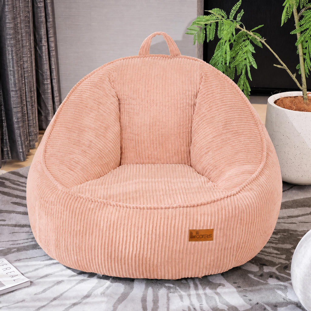 Bean Bag Chair, Cozy Fluffy Beanbag Chairs with Filler for Teens and Kids, Floor Lazy Sofa for Living Room Gaming & Reading (S-Darkgrey)