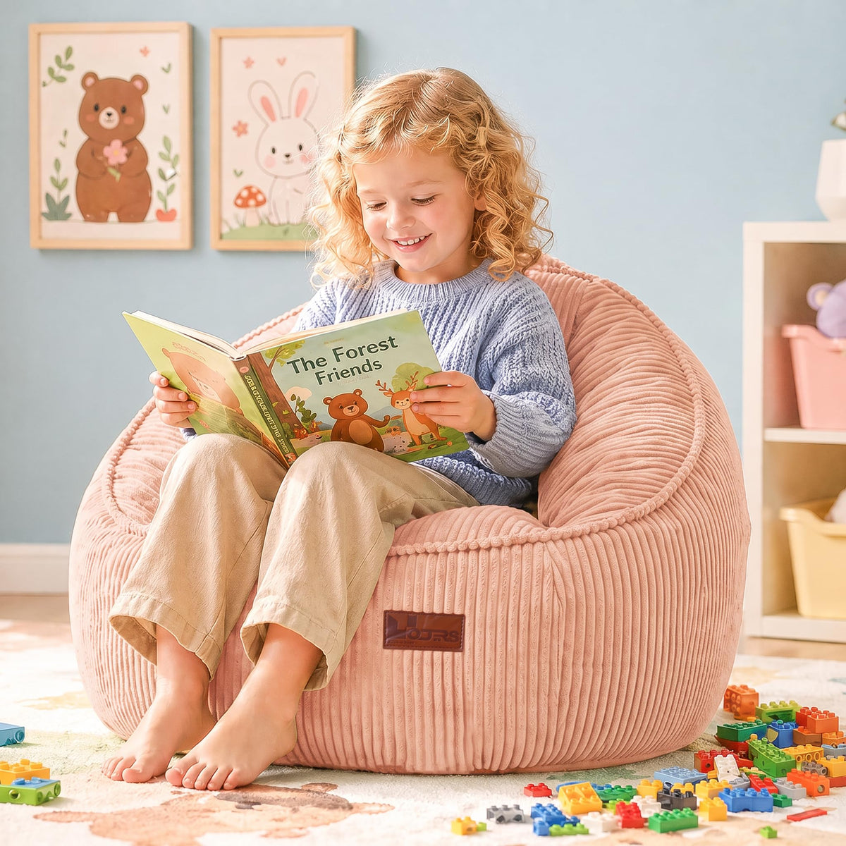 Bean Bag Chair, Cozy Fluffy Beanbag Chairs with Filler for Teens and Kids, Floor Lazy Sofa for Living Room Gaming & Reading (S-Darkgrey)