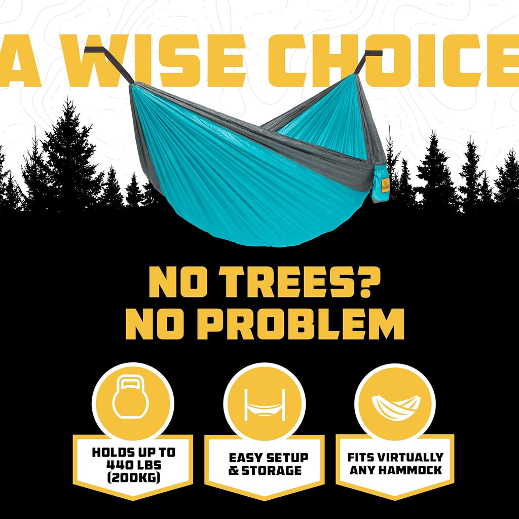Wise Owl Outfitters Adjustable Portable Hammock Stand, 440lb Capacity