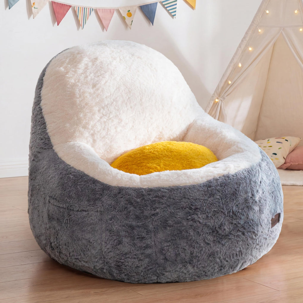 MAXYOYO Bean Bag Chair for Kids, Avocado-Shaped Faux Fur Chair