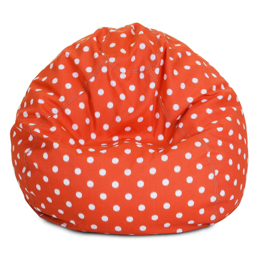 Majestic Home Goods Classic Bean Bag Chair - Ikat Dots Giant Classic Bean Bags for Small Adults and Kids (28 x 28 x 22 Inches) (Citris Yellow)