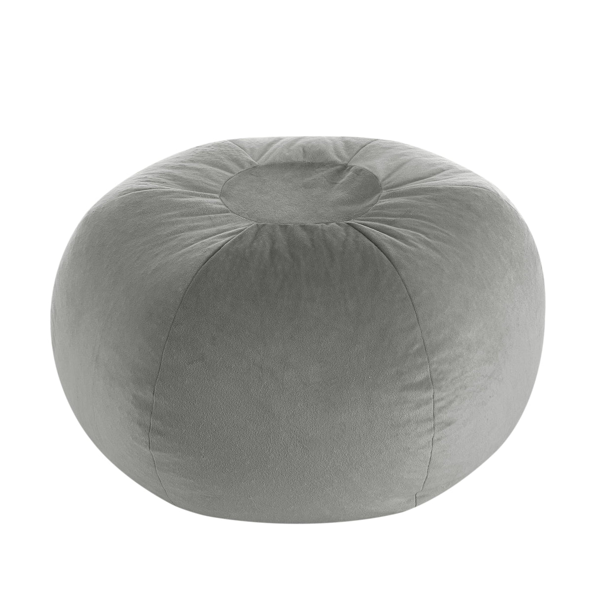 Heritage Kids Pod Round Bean Bag Chair, Soft Plush Lounge Seat for Bedroom or Playroom, Light Blue