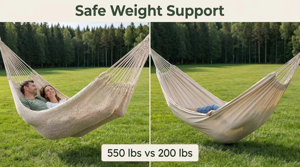 WjrnlfdHammock 79 * 59in550lbs 2Person Cotton Rope Outdoor Camping Hammock