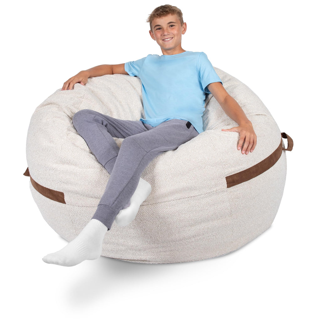Big Joe Turnabout 3-in-1 Convertible Kids Bean Bag Chair, Midnight Blue