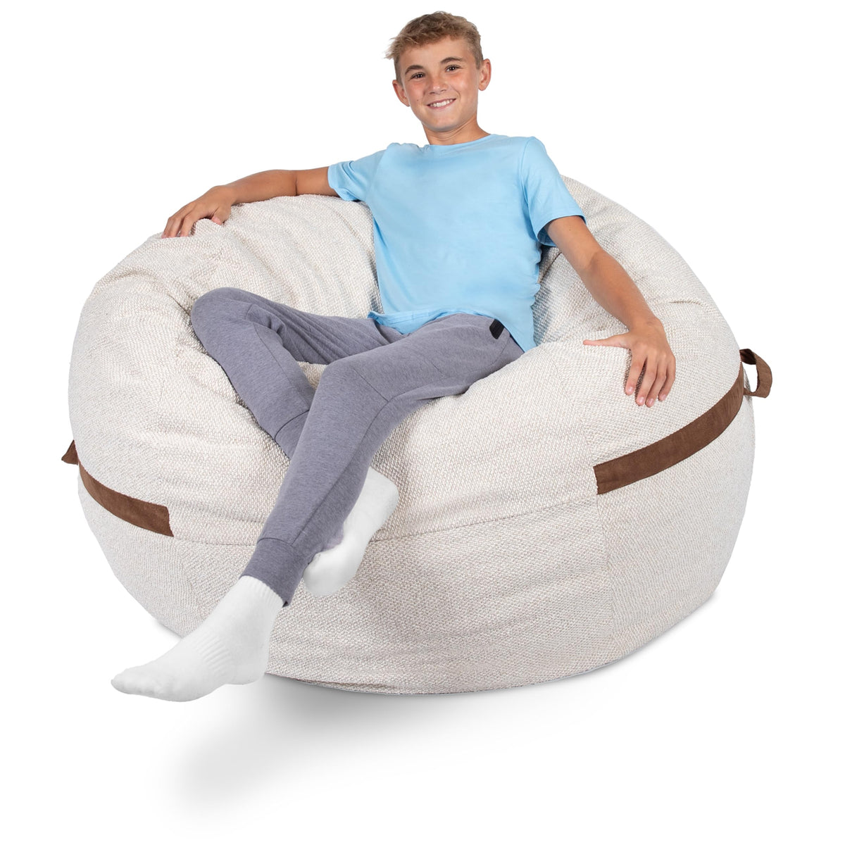 Big Joe Turnabout 3-in-1 Convertible Kids Bean Bag Chair, Midnight Blue