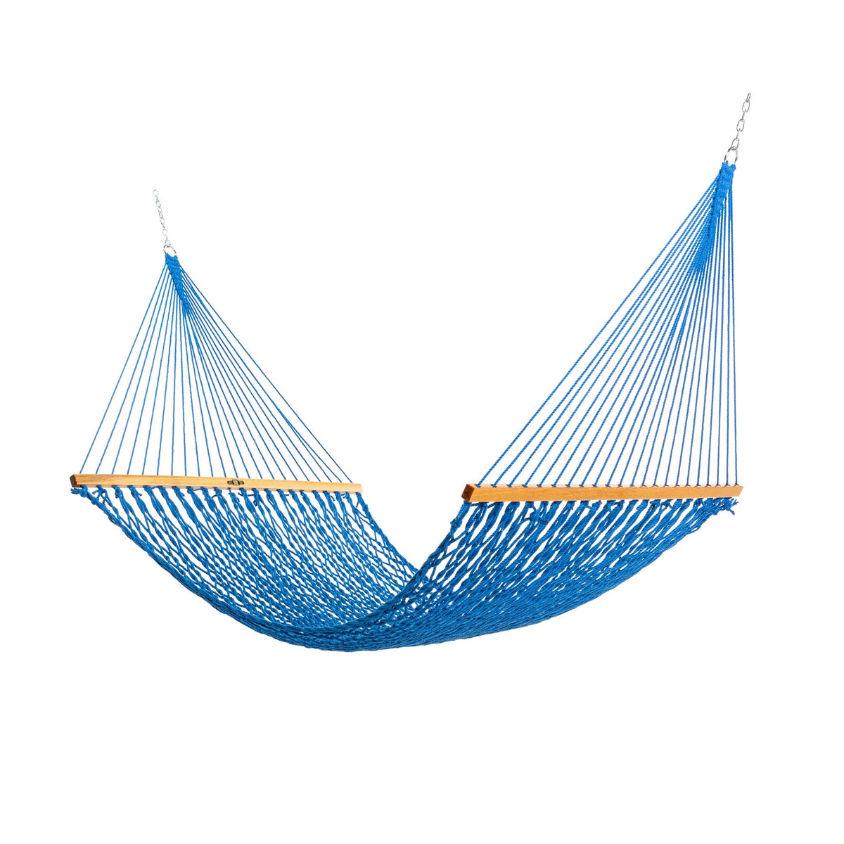 Original Pawleys Island Large Oatmeal DuraCord Rope Hammock – 13 ft. x 55 in., 2-Person, 450 lb Capacity, Oak Spreader Bar, Zinc-Plated Hardware, Handcrafted in the USA