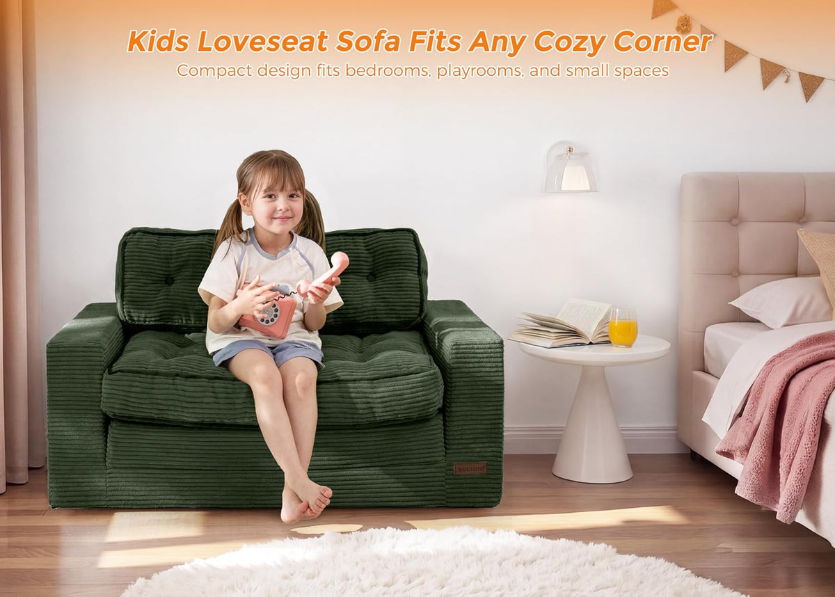MAXYOYO Convertible Sofa Bed for Boys and Girls, Floor Kids Bean Bag Chair