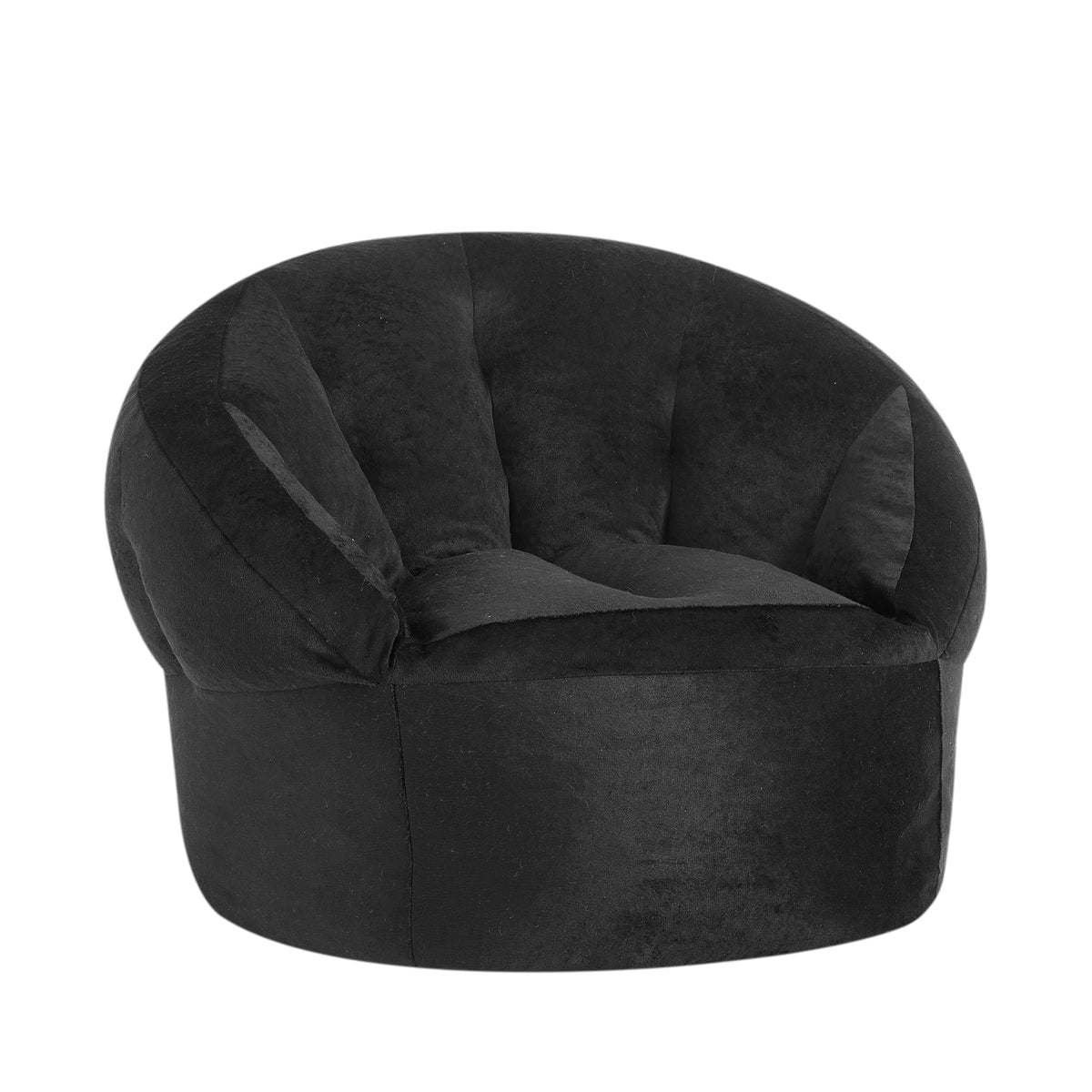 Heritage Kids Pod Curved Back Kids Bean Bag Chair, Soft Plush Lounge Seat for Bedroom or Playroom, Blue