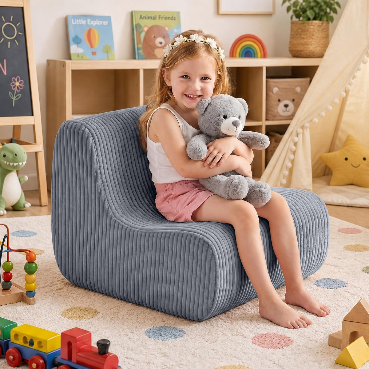 DAICO Kids Bean Bag Chair, Comfy Bean Bag Sofa for Gaming & Reading