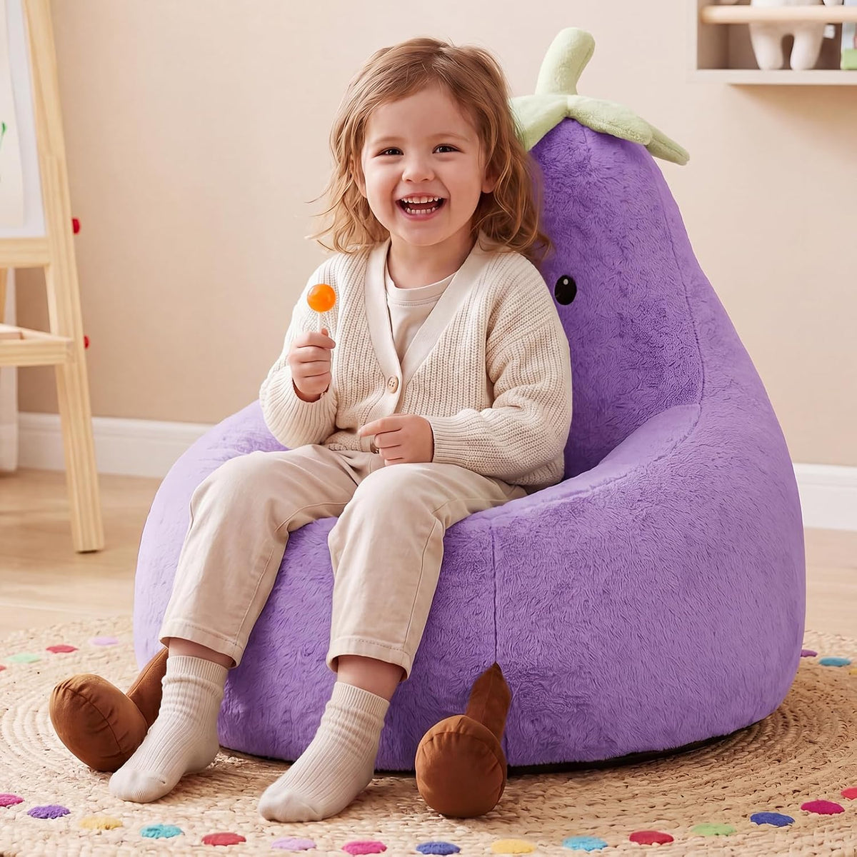 DUMOS Kids Bean Bag Chair, Toddler Couch for Teens & Kids, 31Inch