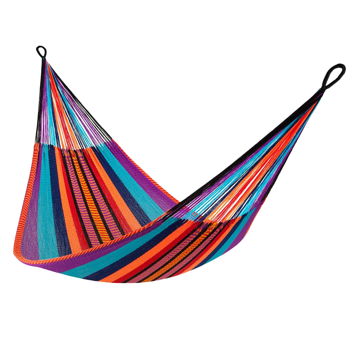Handwoven Hammock by Yellow Leaf Hammocks - Double Size, Fits 1-2 PPL, 400lb max - Weathersafe, Super Strong, Easy to Hang, Ultra Soft, Artisan Made - Color: Grey