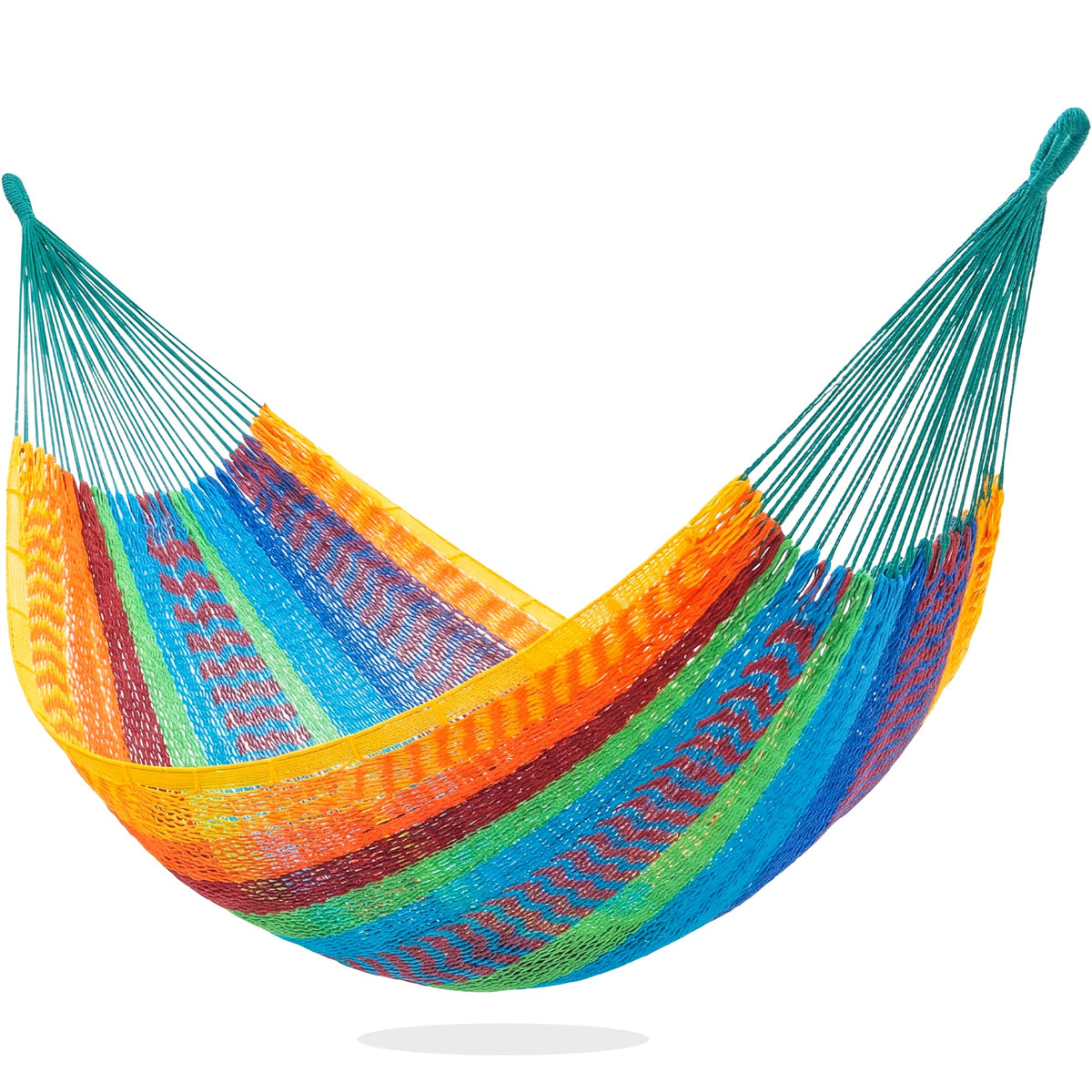 PNAEUT Handwoven Rope Mayan Hammock for Outside, 600 lbs Capacity