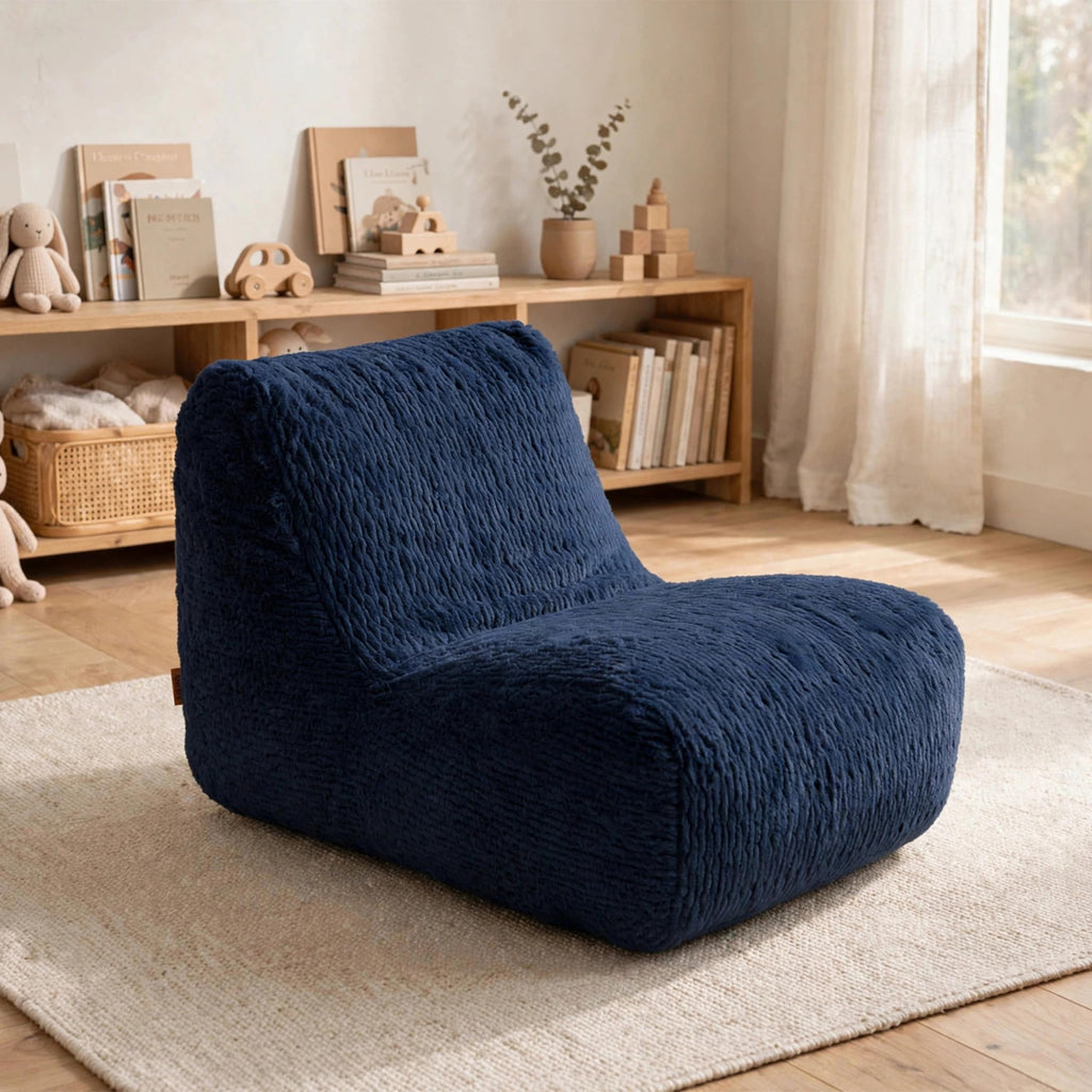Big Joe Modora Kids Bean Bag Lounger, Chestnut Vegan Suede