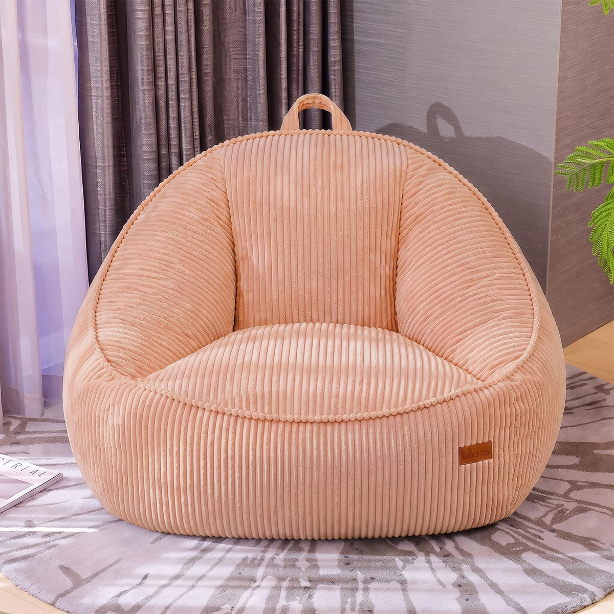 Bean Bag Chair, Cozy Fluffy Beanbag Chairs with Filler for Teens and Kids, Floor Lazy Sofa for Living Room Gaming & Reading (S-Darkgrey)