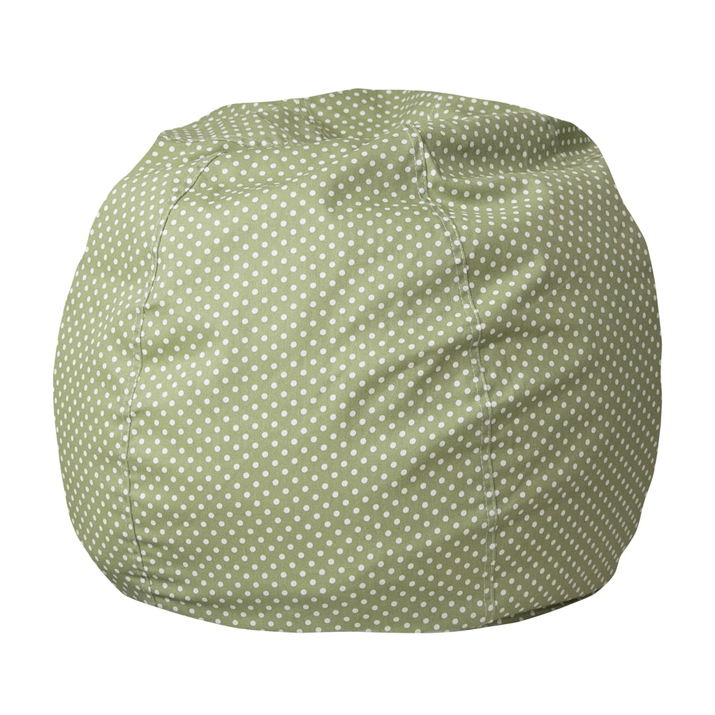 Flash Furniture Faux Sherpa Small Refillable Bean Bag Chair, Natural