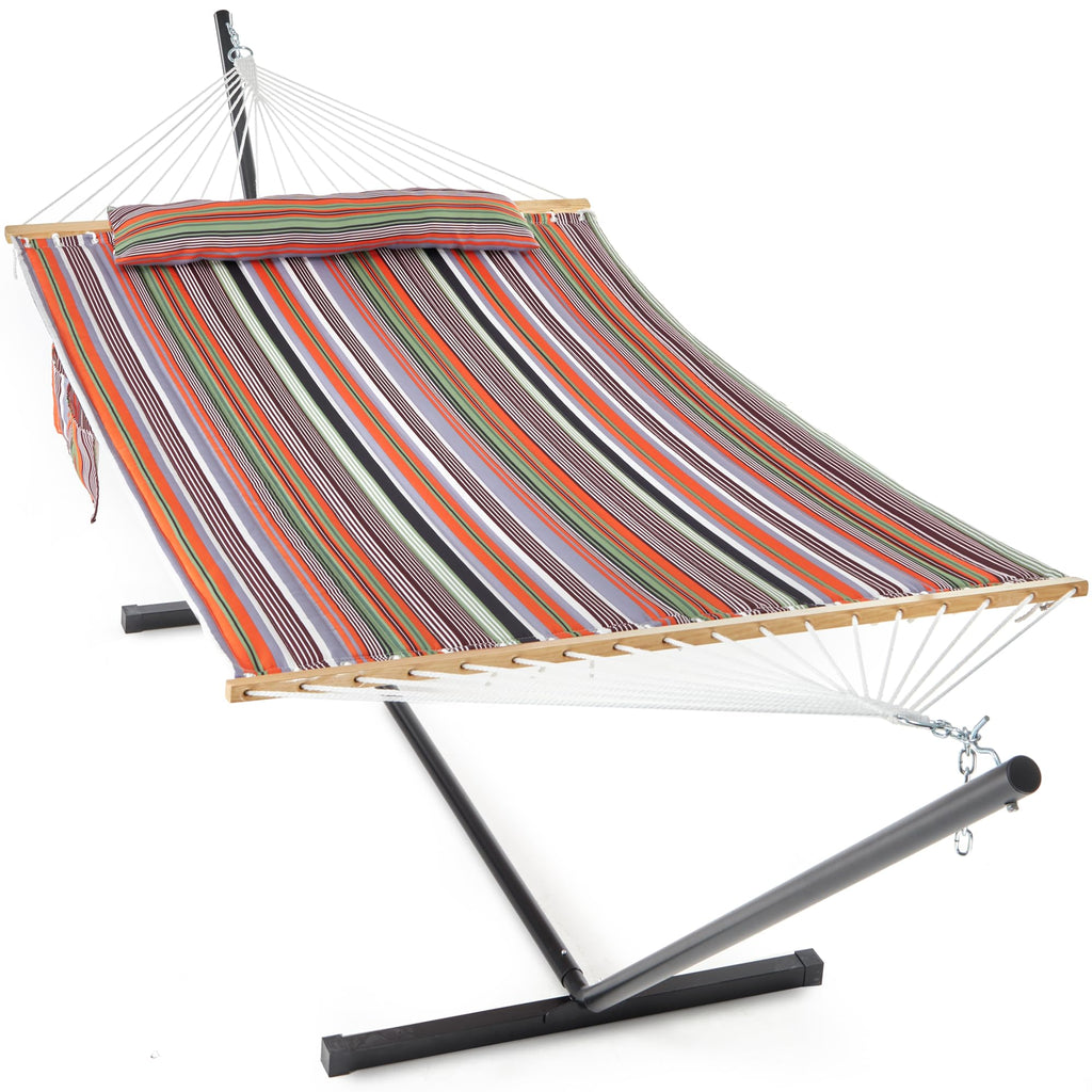 GAFETE 2 Person Hammock with Stand for Outside, Heavy Duty Steel Stand
